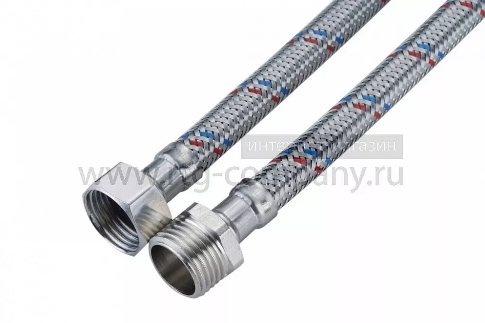 Гибкая подводка для воды ВН Valtec 12мм 1/2"  длина 100 см Внутренняя Наружная резьба (Италия)